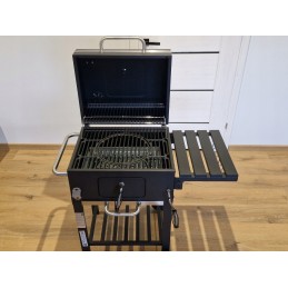 Basic komforto grilio vežimėlis, ketaus grotelės + dangtis