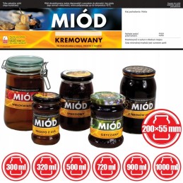 Grietinėlės medaus etiketės su skaitine etikete - e1208