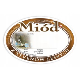 Ovalios medaus etiketės (100 vnt) - e316