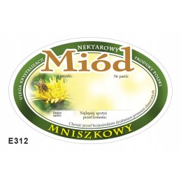 Kiaulpienių medaus etiketės (100 vnt) - e312 raštas