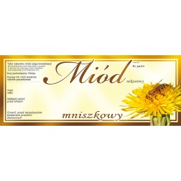 Kiaulpienių medaus etiketės (100 vnt) - modelis E134