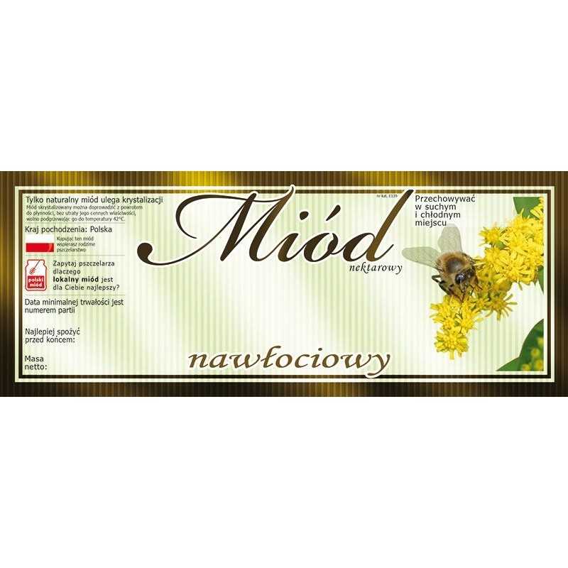 Etiketės auksašakių medui (100 vnt) - E139 raštas