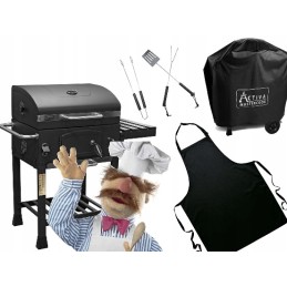 ✅ Grilio rinkinys su ketaus grotelėmis 6in1 103x64,5