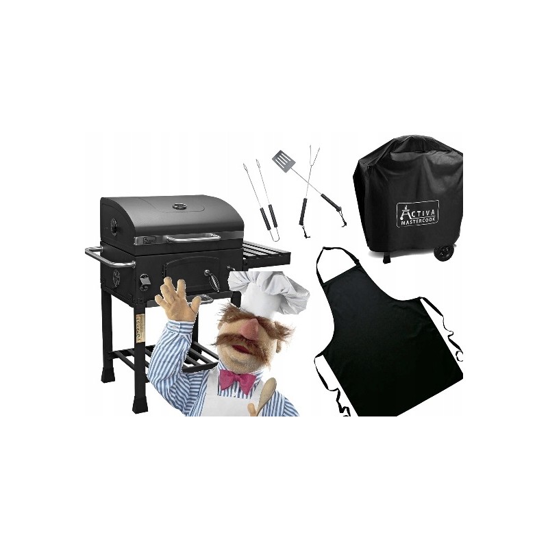 ✅ Grilio rinkinys su ketaus grotelėmis 6in1 103x64,5