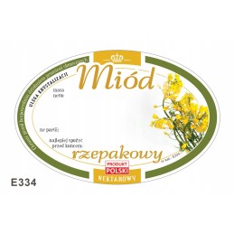 Etiketės rapsų medui (100 vnt) - E334 raštas