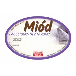 Etiketės facelijų medui (100 vnt) - E367 raštas