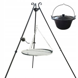 ⭐⭐ Trikojis grilis, 60 cm grotelės, vengriškas katilas, puodas ⭐⭐