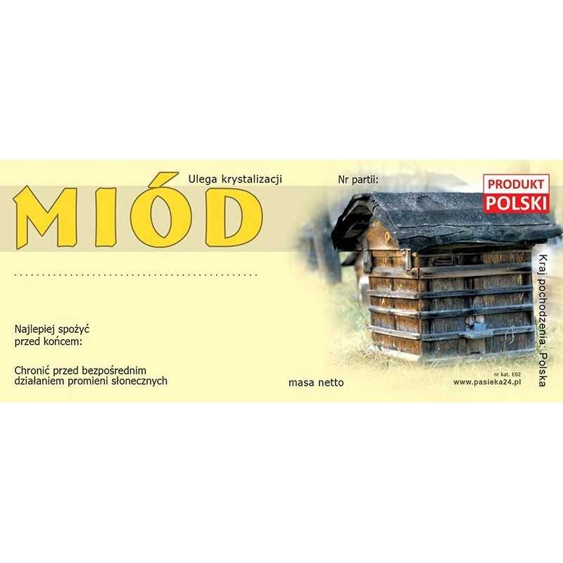 Medaus etiketės - universalios (100 vnt) - e2 raštas