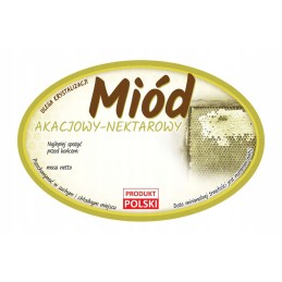 Etiketės akacijų medui (100 vnt) - e363 raštas