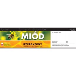 Rapsų medaus etiketės su skaitine etikete - e1204