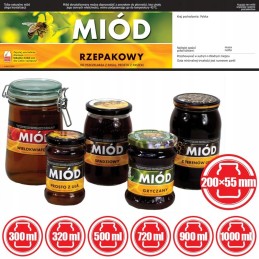 Rapsų medaus etiketės su skaitine etikete - e1204