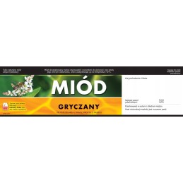 Grikių medaus etiketės su skaitine etikete - e1207