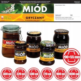 Grikių medaus etiketės su skaitine etikete - e1207