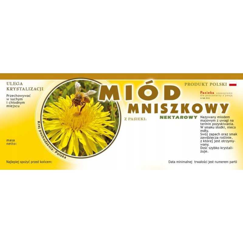 Kiaulpienių medaus etiketės (100 vnt) - E111 raštas