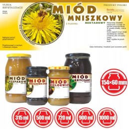 Kiaulpienių medaus etiketės (100 vnt) - E111 raštas