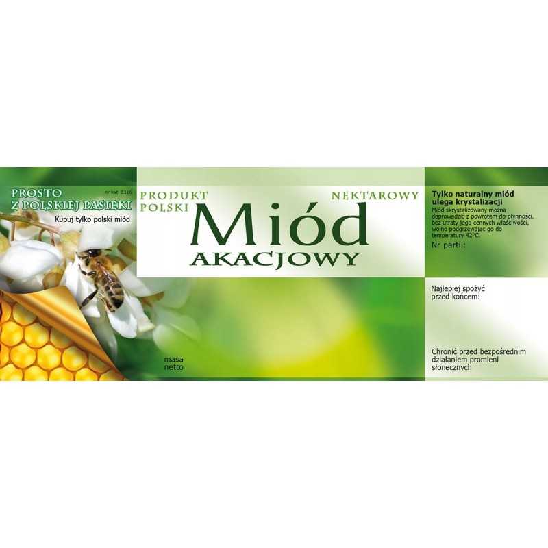 Etiketės akacijų medui (100 vnt) - raštas E116