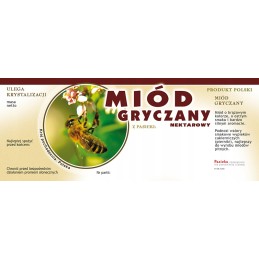 Grikių medaus etiketės (100 vnt) - E102 raštas