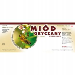 Grikių medaus etiketės (100 vnt) - E102 raštas