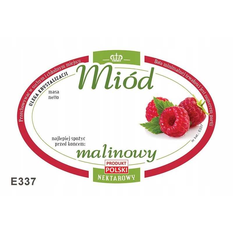 Aviečių medaus etiketės (100 vnt) - E337 raštas