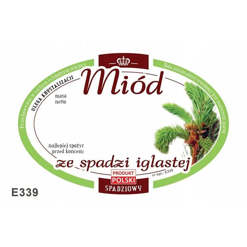 Lipčiaus medaus etiketės (100 vnt) -e339