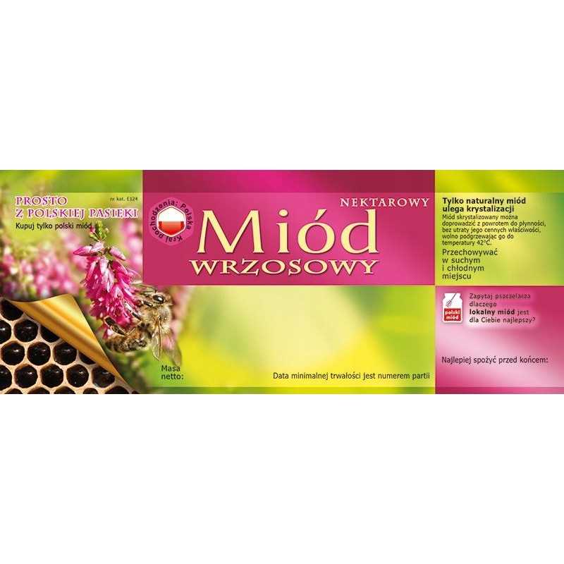 Etiketės viržių medui (100 vnt) - modelis E124