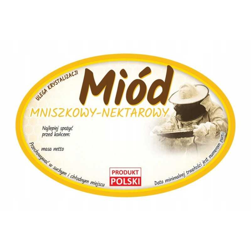 Kiaulpienių medaus etiketės (100 vnt) - modelis e362