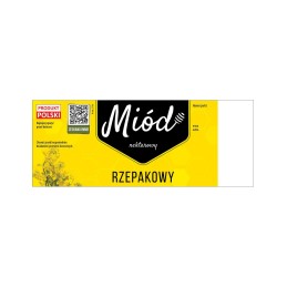 Medaus lipduko etiketė 154x60mm su QR 100vnt