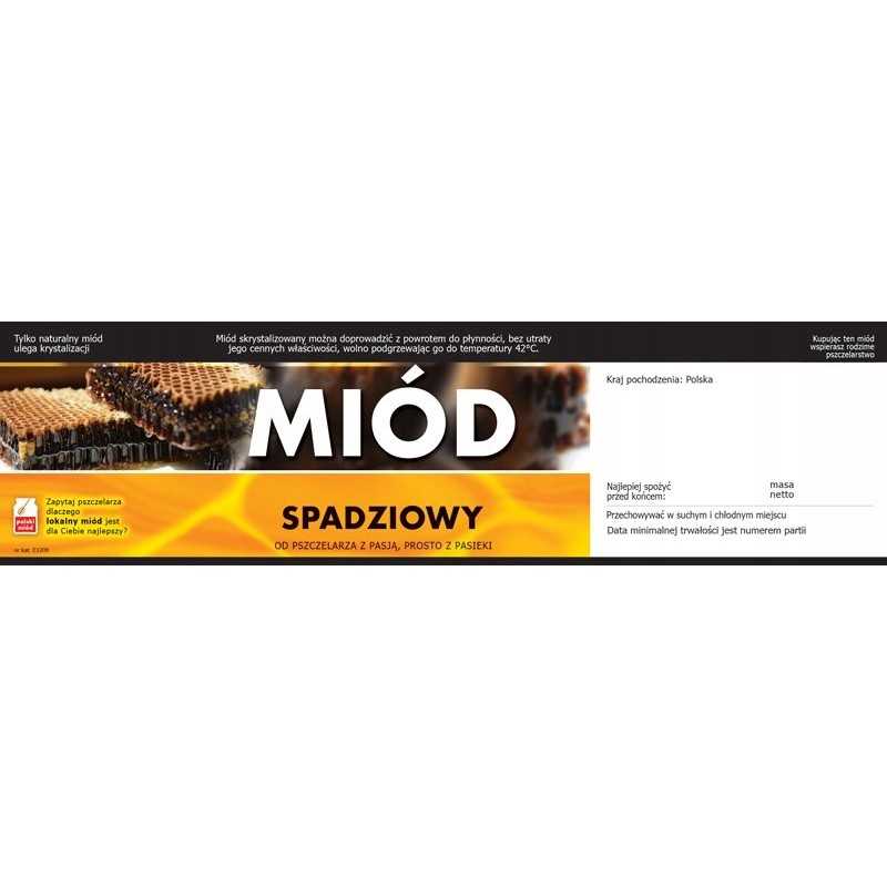 Lipčiaus medaus etiketės su skaitine etikete e1209