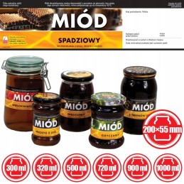 Lipčiaus medaus etiketės su skaitine etikete e1209