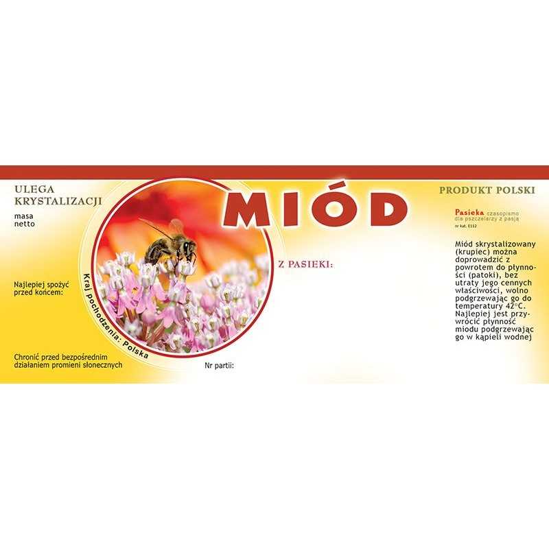 Universalios medaus etiketės (100 vnt) - E112 raštas