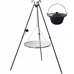⭐⭐ Trikojis grilis, 60 cm grotelės, vengriškas katilas, puodas ⭐⭐