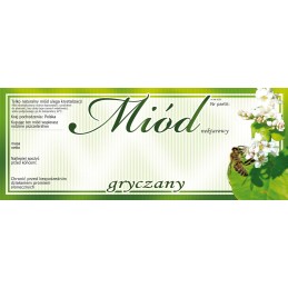 Grikių medaus etiketės (100 vnt) - modelis E135