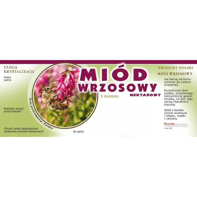 Etiketės viržių medui (100 vnt) - modelis E107