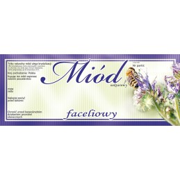 Etiketės facelijų medui (100 vnt) - E140 raštas