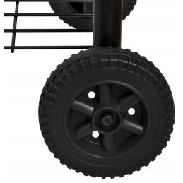 ⭐Dviejų funkcijų sodo grilis su rūkykla + ratukais⭐