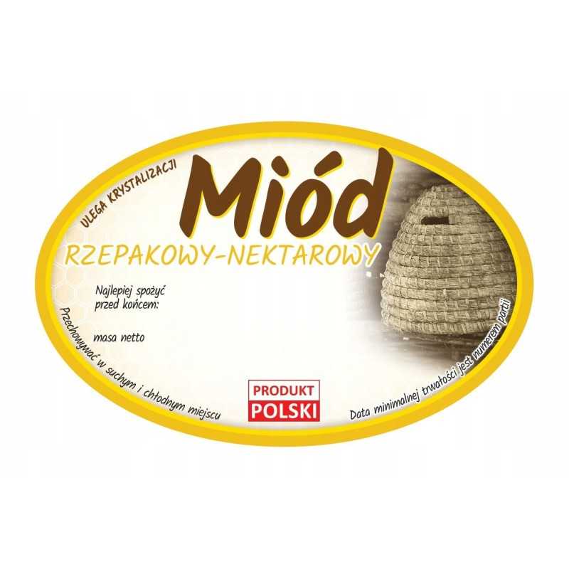 Etiketės rapsų medui (100 vnt) - E364 raštas