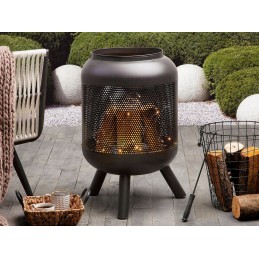 Veer juodo plieno sodo židinys