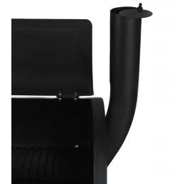 ⭐Dviejų funkcijų sodo grilis su rūkykla + ratukais⭐