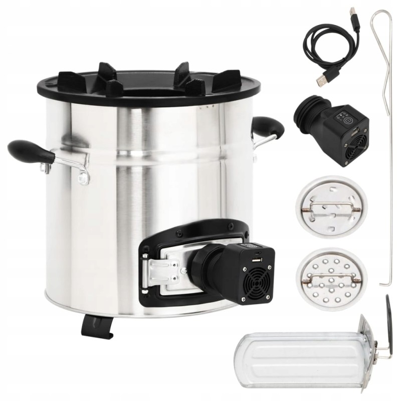 Vidaxl malkinė krosnelė su USB ventiliatoriumi plieninis 35 5x26x28 cm