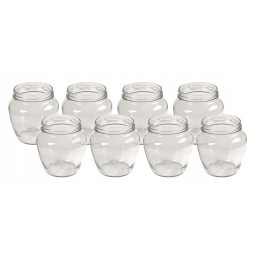 Konservavimo stiklainiai 550ml 0,55l 6 kabliukai graži amfora gerai supakuota