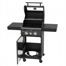 Dujinės sodo grilis su Zeus dangteliu, juodas