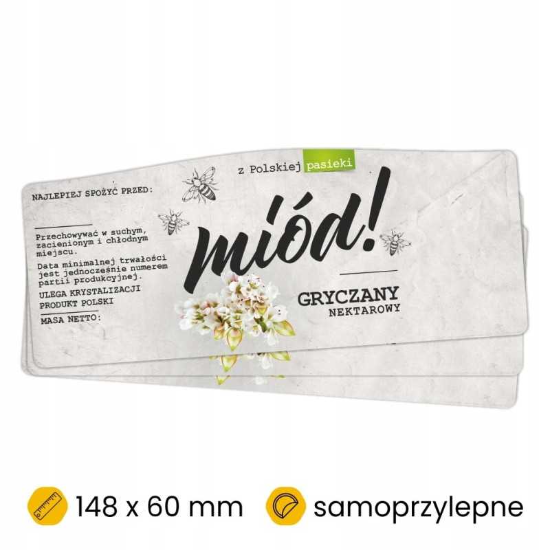 Grikių medaus etiketės 100 vnt.