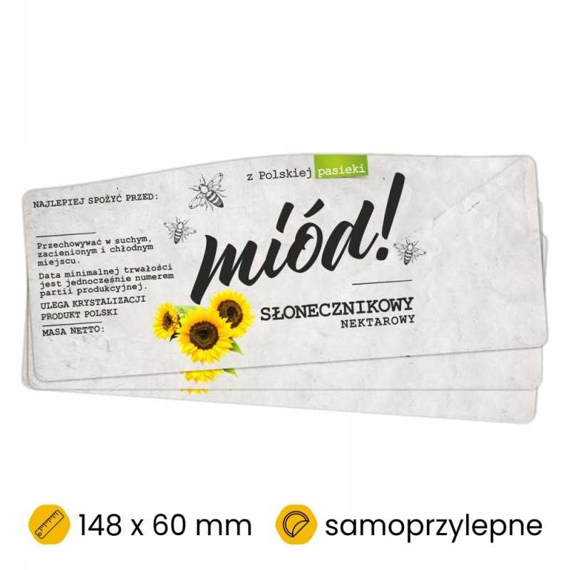 Saulėgrąžų medaus etiketės 100 vnt.