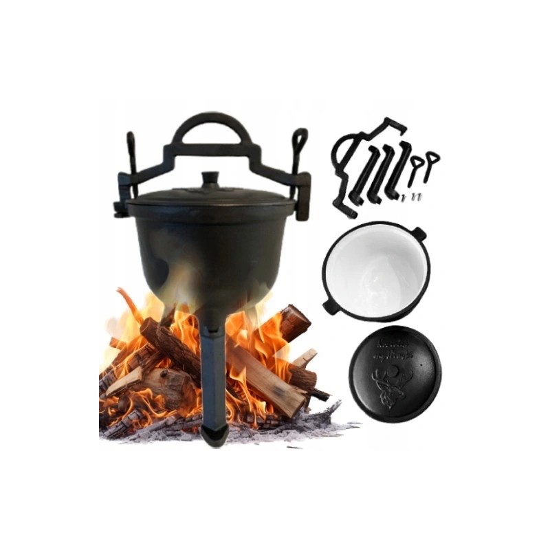 ⭐⭐Emaluotas katilas medžioklės puodas Vengriški kepiniai 15l židinio grilis⭐⭐