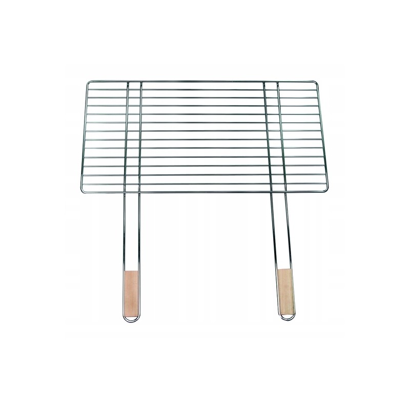 Grilio grotelės su medinėmis rankenomis