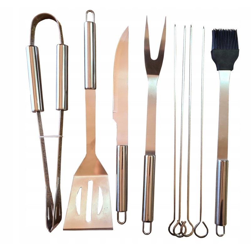 BBQ stalo įrankių priedų rinkinys iš 9 dalių