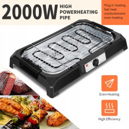 Elektrinis grilis balkonui, terasai, sodui, galia 2000 vatų