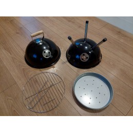 Sodo kepsninės apvalios rampos nešiojamos anglies grilio mini grotelės