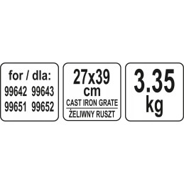 Ketaus plokštė dujinėms kepsninėms - 99659