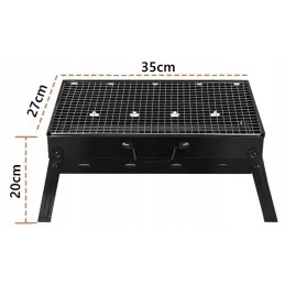 Turistinis grilis su anglimis, nešiojamas lagaminas, grotelės